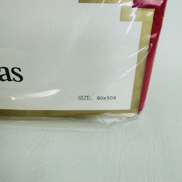 Vintage Royal Christmas Poinsettia Tablecloth 60”x104” Holiday Decor New - Picture 4 of 9